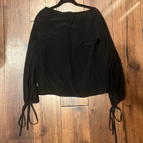 ZARA LONG SLEEVE BLOUSE, SIZE US XS, BLACK - Picture 3 of 5
